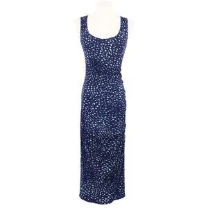 Torrid Super Soft Knits Maxi Scrunch Dress Size 1 (14/16) Navy Blue white Print